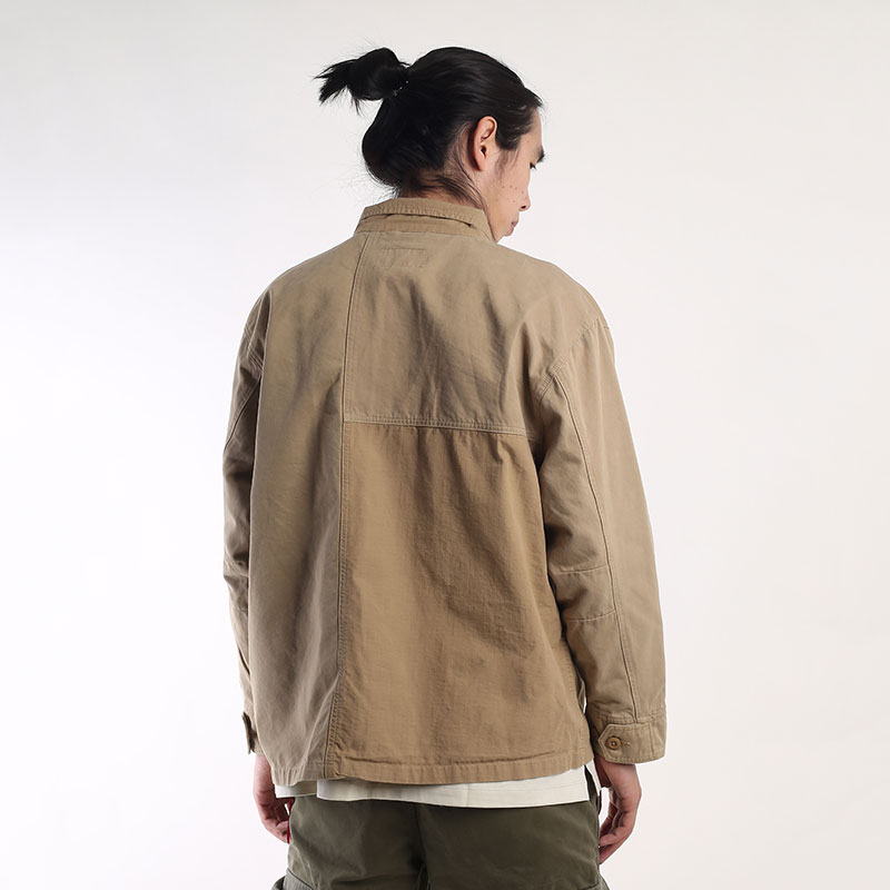 мужская бежевая куртка Alpha Industries Mixed Media Shirt Jacket MJM53000C1-vntg khk - цена, описание, фото 7